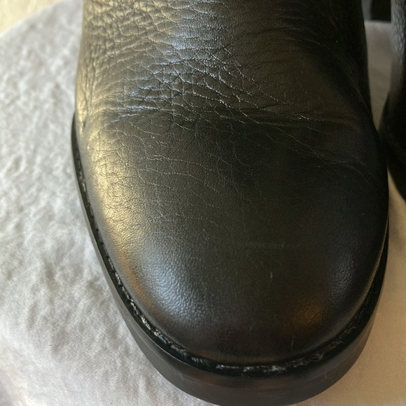 Kate Spade: Black Pebbled Leather Mannie Bow boots- 8.5 - Picture 10 of 16